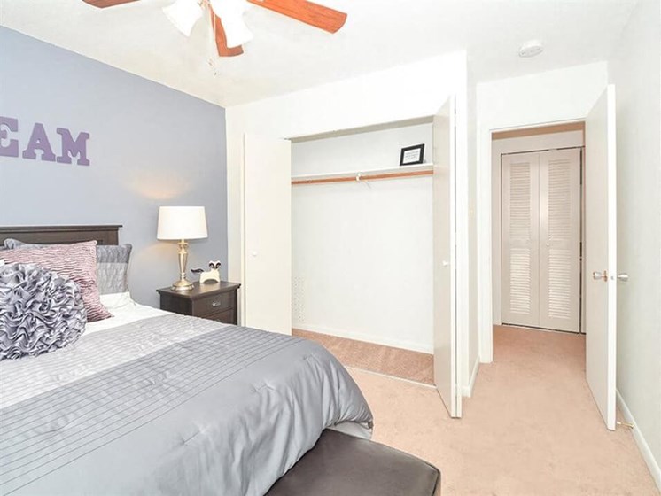 Primary Apartment Bedroom in Cedar Rapids